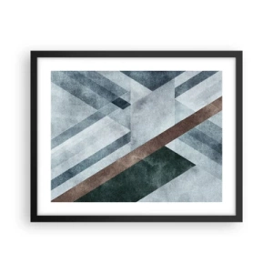 Plakat i sort ramme - Sofistikeret elegance i geometri - 50x40 cm