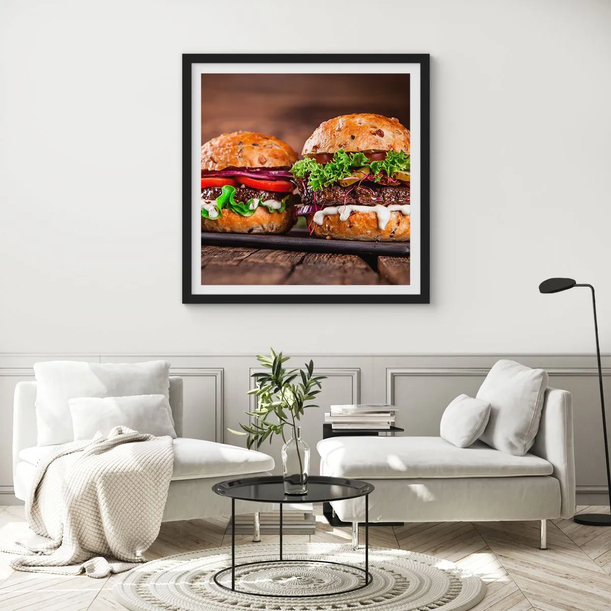 Plakat i sort ramme - American dream - 50x50 cm