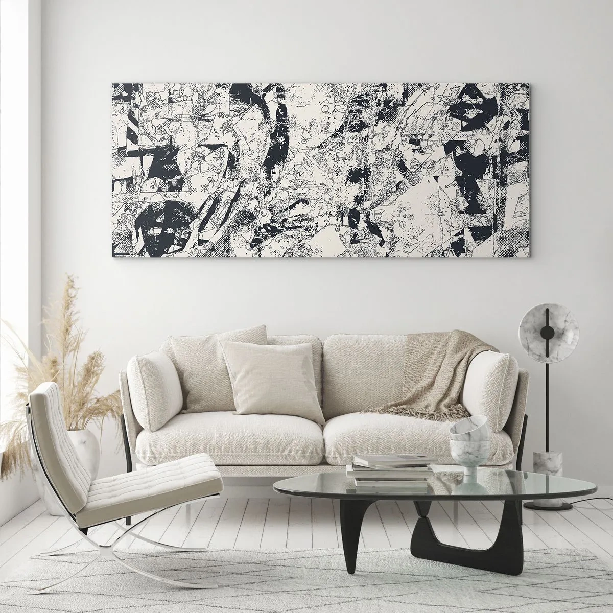 Billede på glas - Modsætningernes gennemtrængning - 120x50 cm