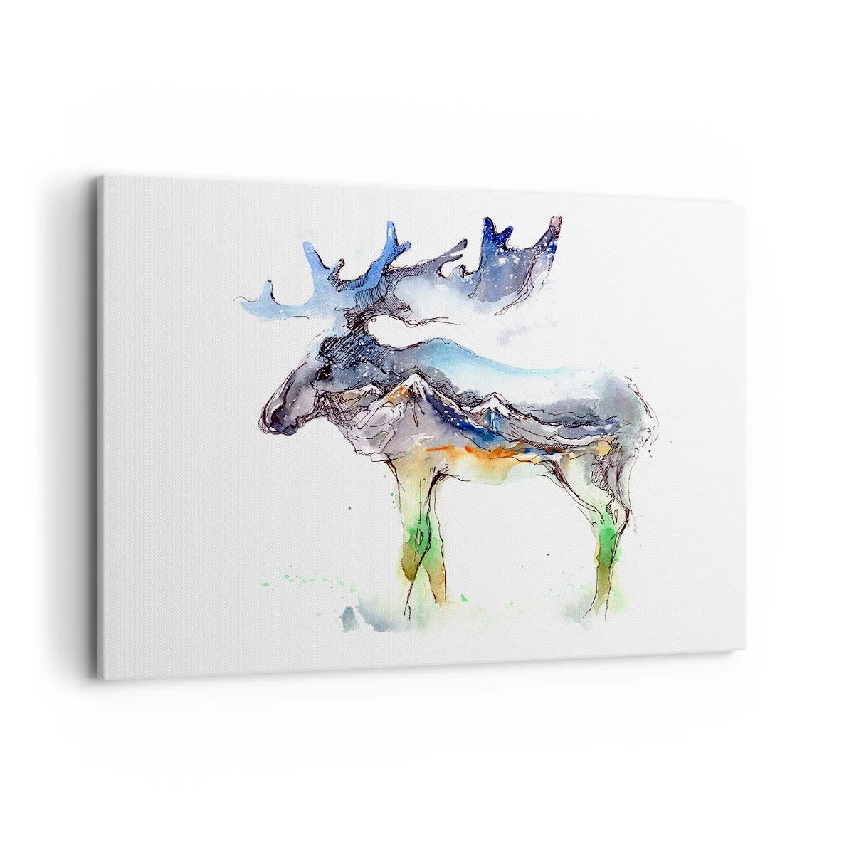 Lærredstryk - Billede på lærred - Helten i en vinterfortælling - 100x70 cm