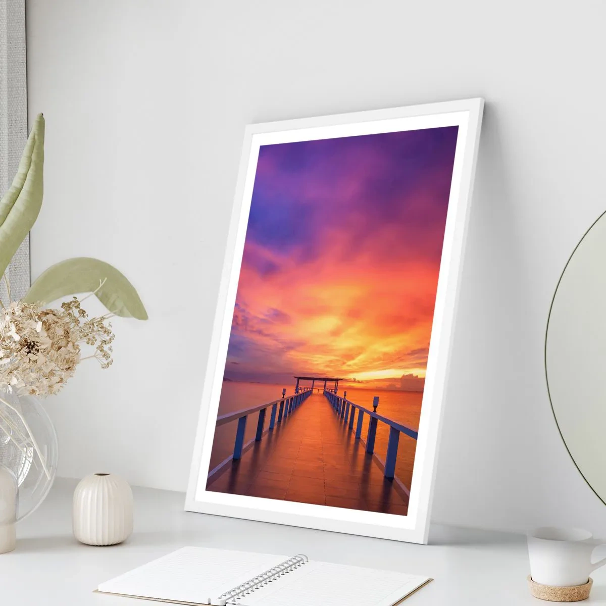 Plakat i hvid ramme - Uden ende - 50x70 cm