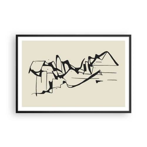 Plakat i sort ramme - Måske et landskab - 91x61 cm