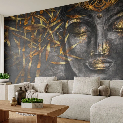 Fototapet Premium Sand - Mærk freden - Buddha, Kultur, Asien - 250x175 cm