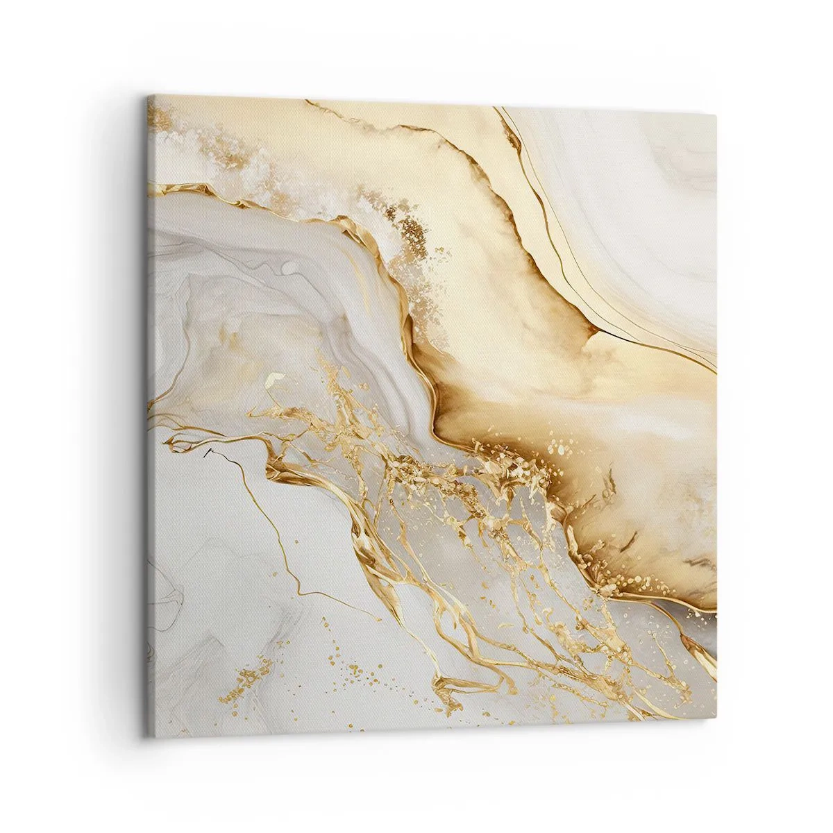 Lærredstryk - Billede på lærred - Abstraktion: skønhed og godhed - 50x50 cm