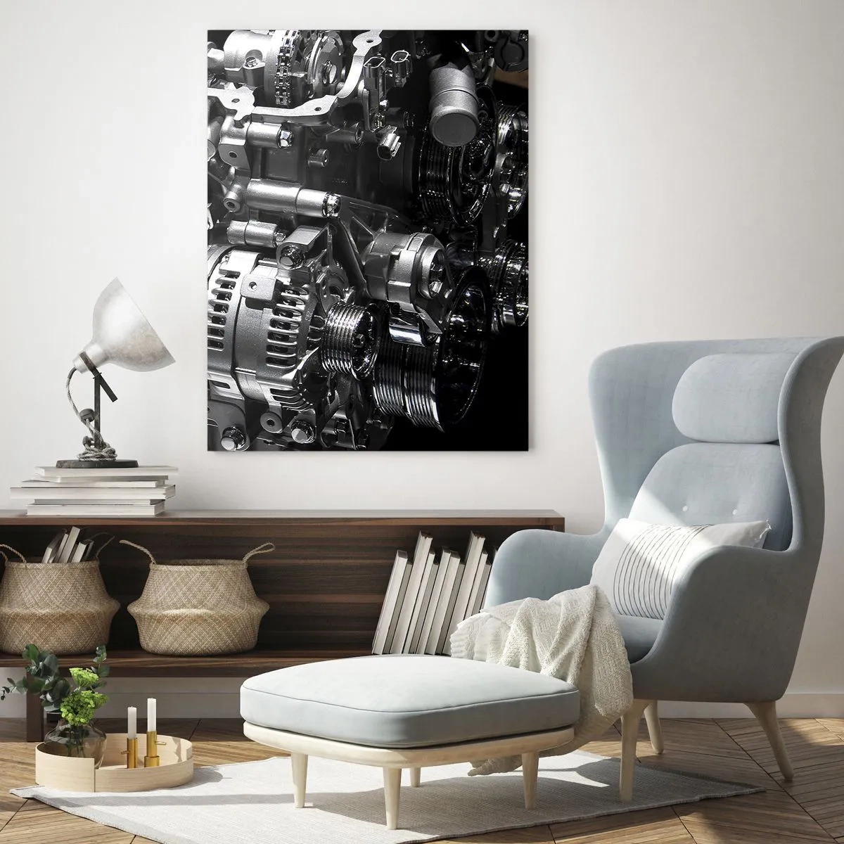 Billede på glas - Stål, smuk, stærk - 50x70 cm