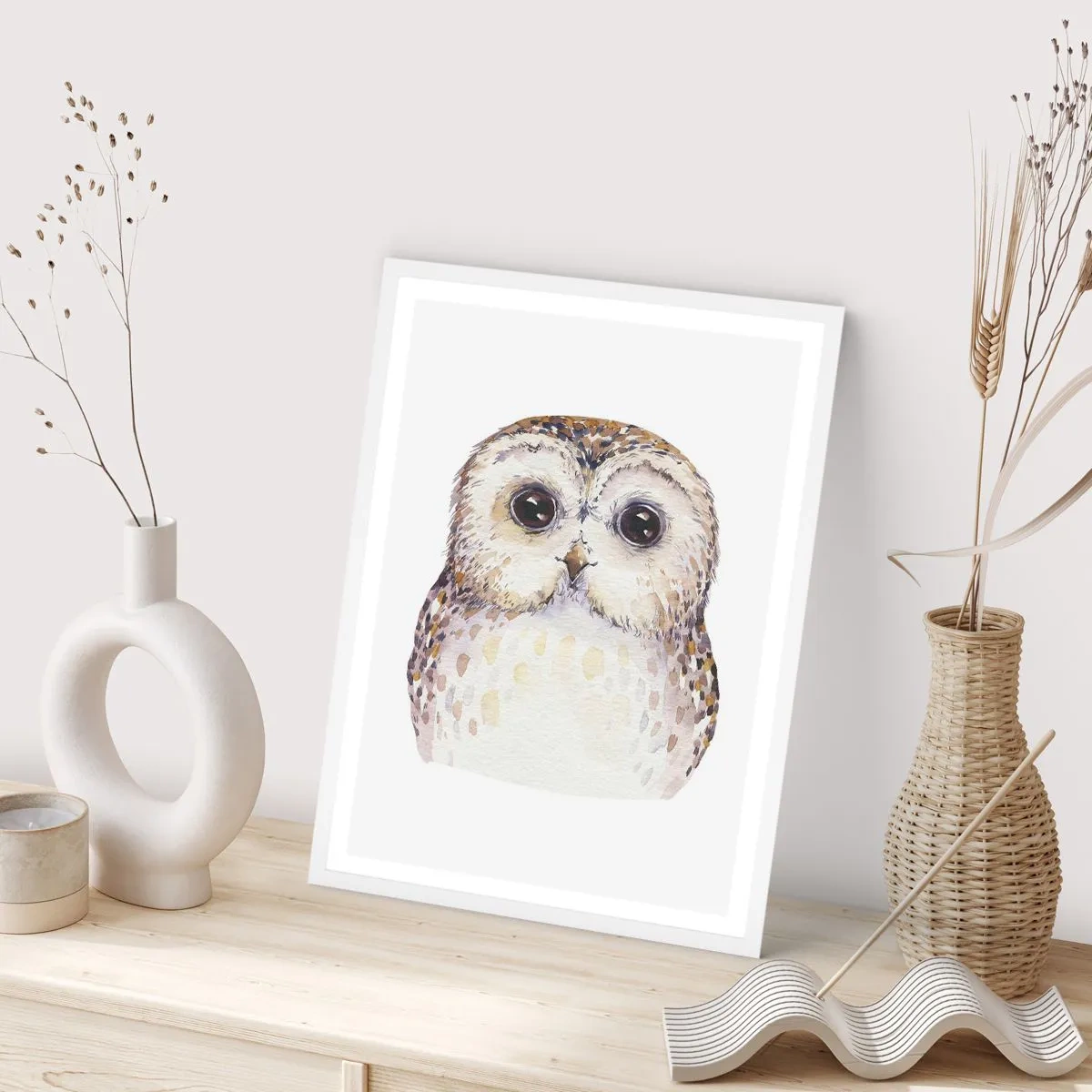 Plakat i hvid ramme - Se mig i øjnene - 40x50 cm