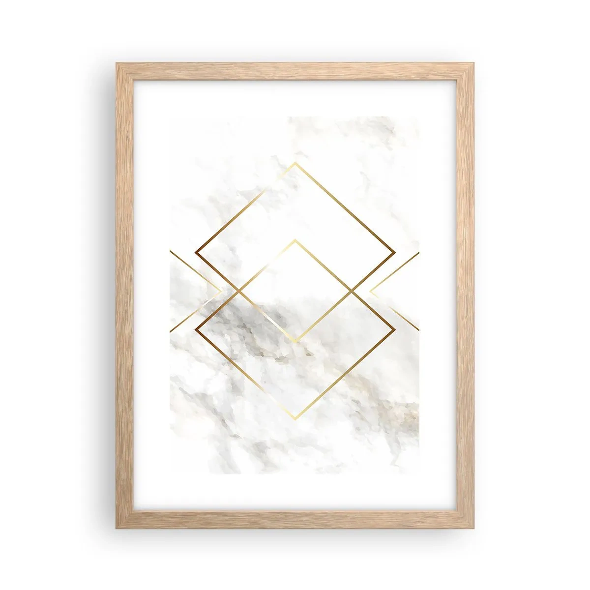 Plakat i ramme af lyst egetræ - Udsigt til det uendelige - 30x40 cm