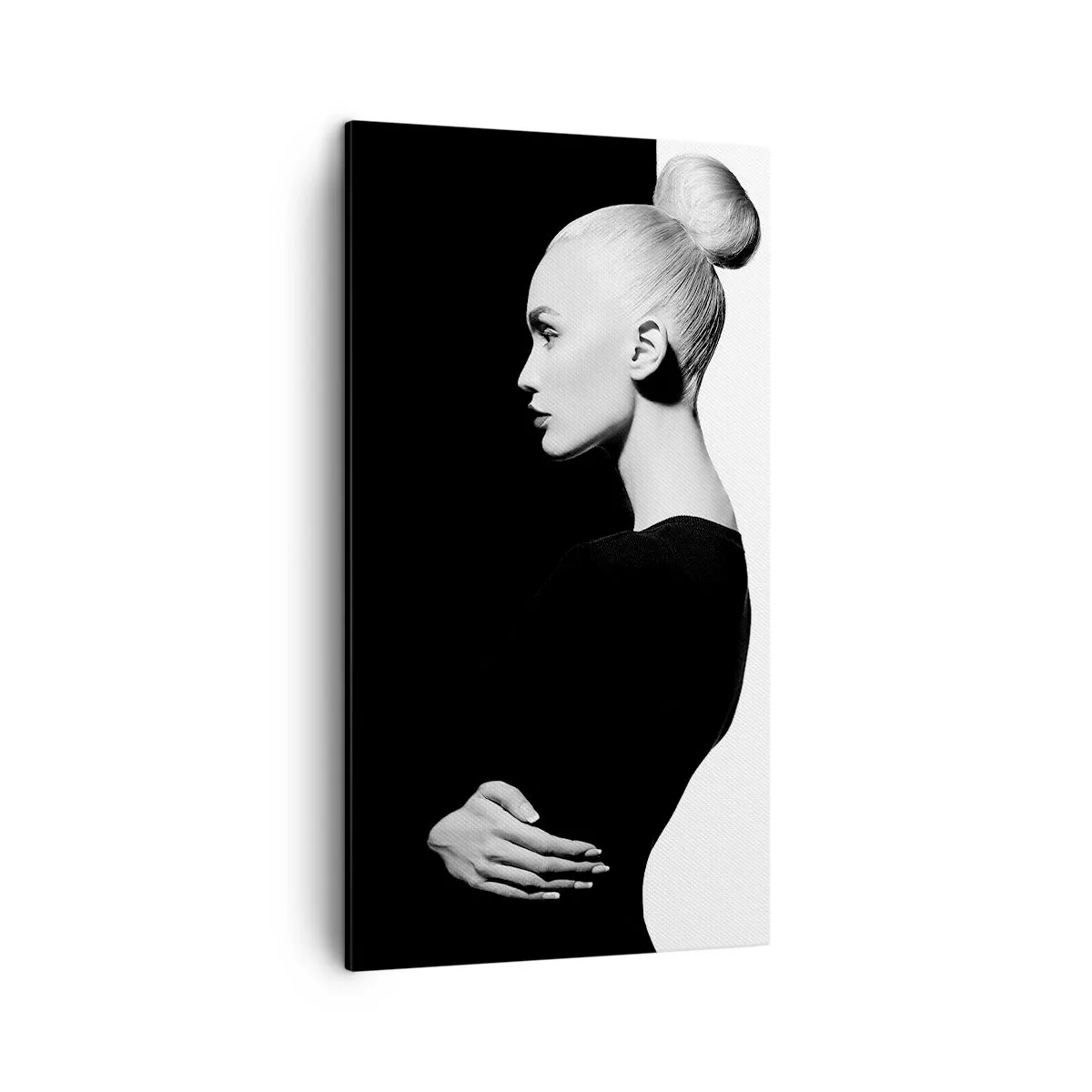 Lærredstryk - Billede på lærred - Blot en kvinde - 45x80 cm