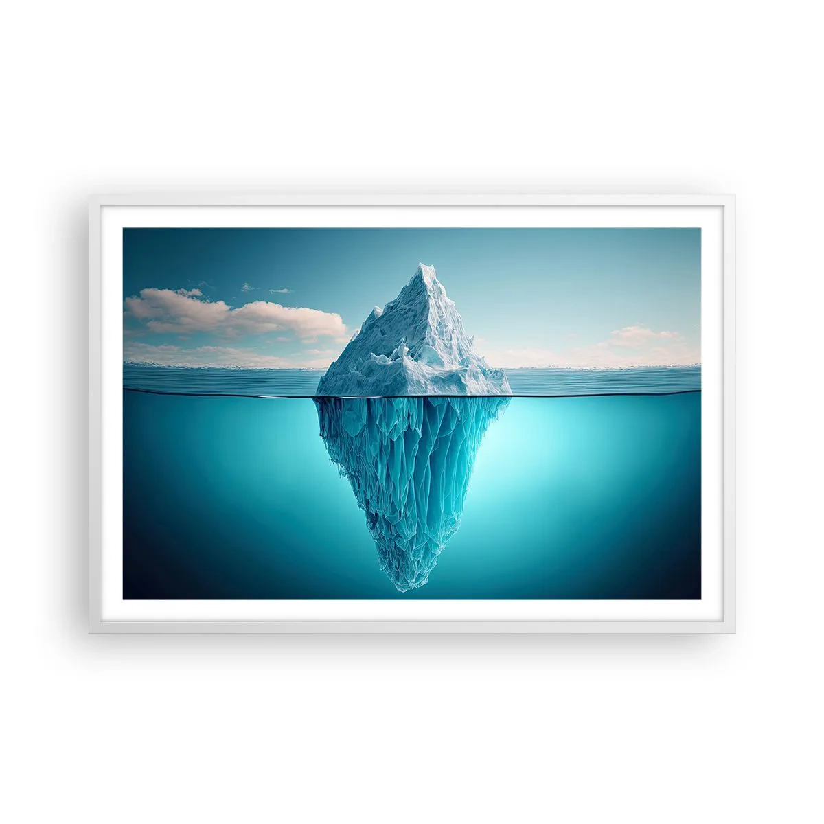 Plakat i hvid ramme - Dronning af is - 91x61 cm