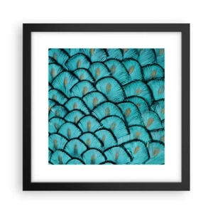 Plakat i sort ramme - Den store fjer-galla - 30x30 cm