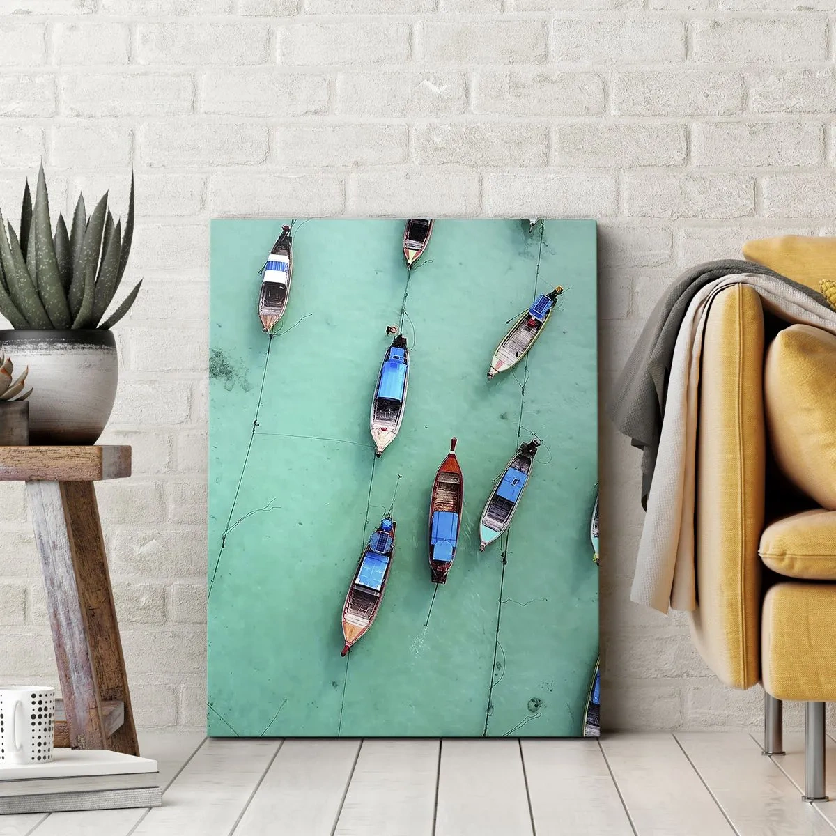 Lærredstryk - Billede på lærred - I glædelig forventning - 55x100 cm