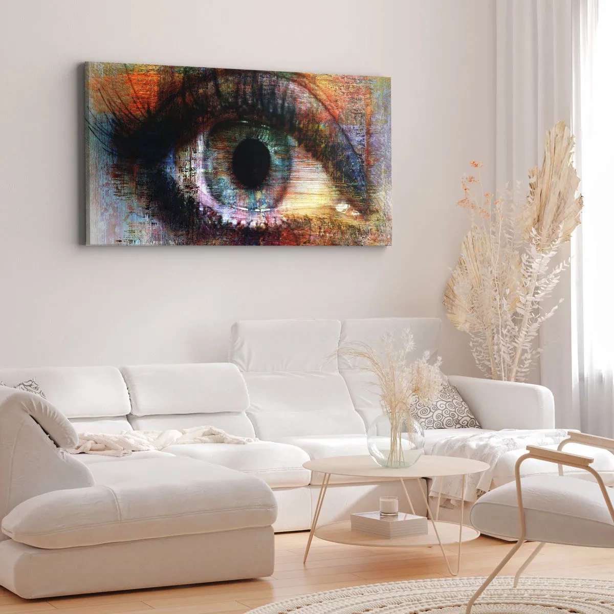 Lærredstryk - Billede på lærred - Du kan se ind i sjælen - 140x50 cm