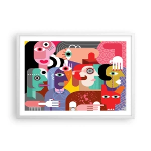 Plakat i hvid ramme - Vi fra hr. Picasso - 70x50 cm