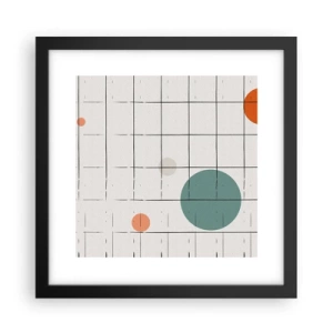 Plakat i sort ramme - Fanget i en fælde. Os eller dem? - 30x30 cm