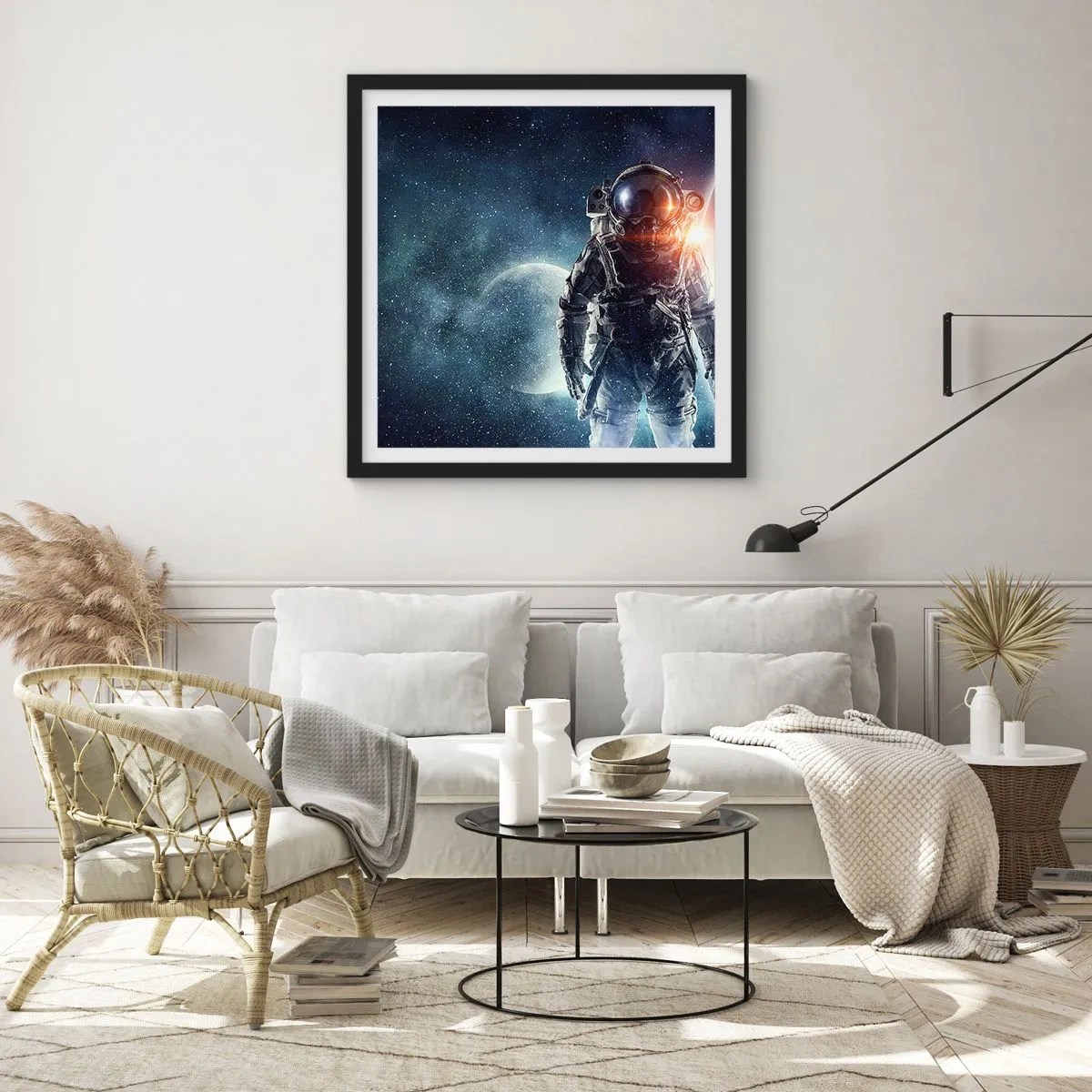 Plakat i sort ramme - Et kosmisk eventyr - 30x30 cm