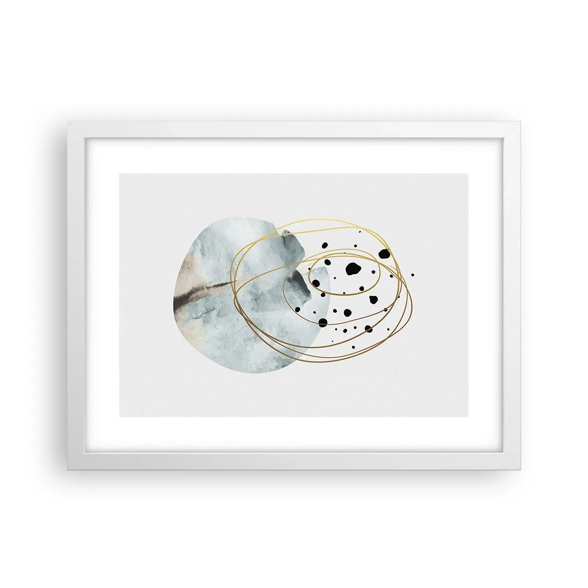 Plakat i hvid ramme - I rummets favntag - 40x30 cm