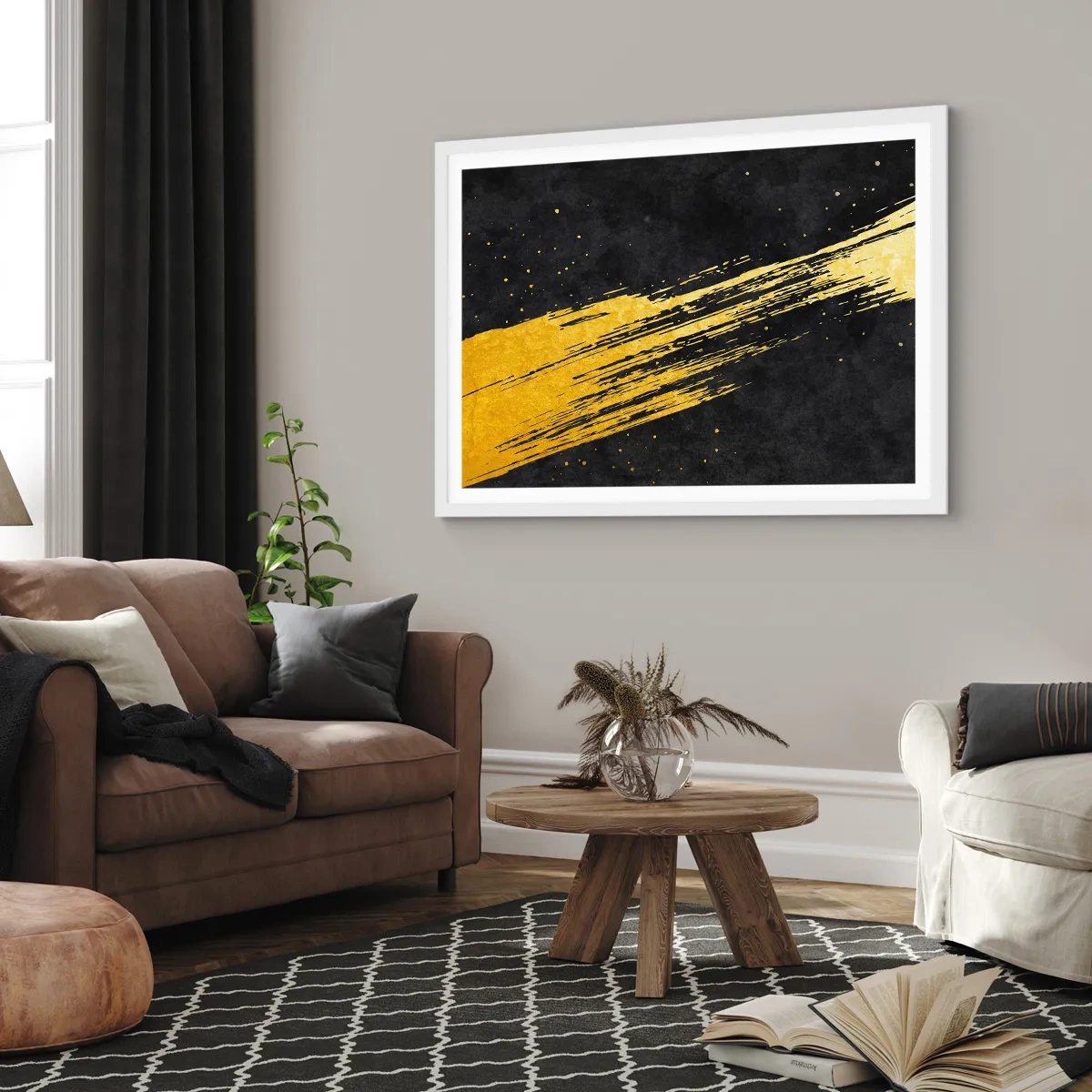 Plakat i hvid ramme - Hop ind i hyperrummet - 50x40 cm