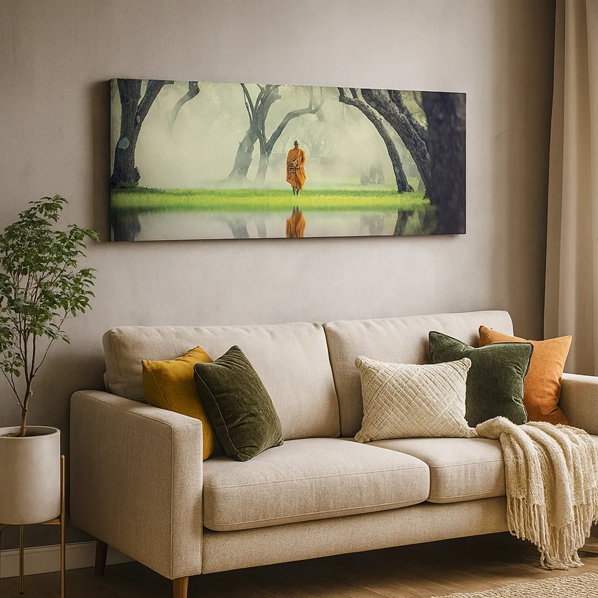 Lærredstryk - Billede på lærred - På vej mod oplysning - 30x30 cm