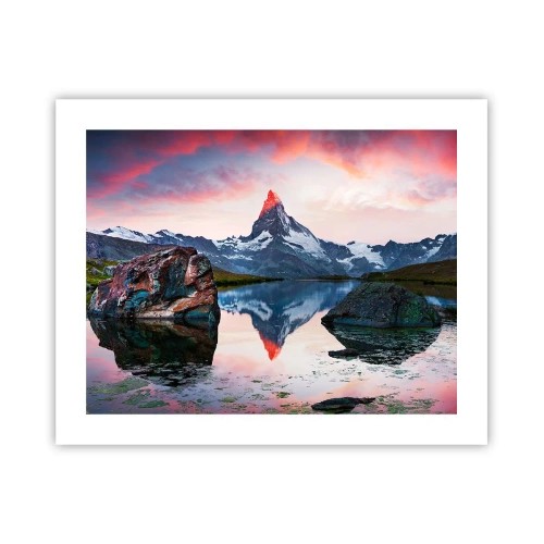 Plakat - Bjergenes hjerte er varmt - 50x40 cm