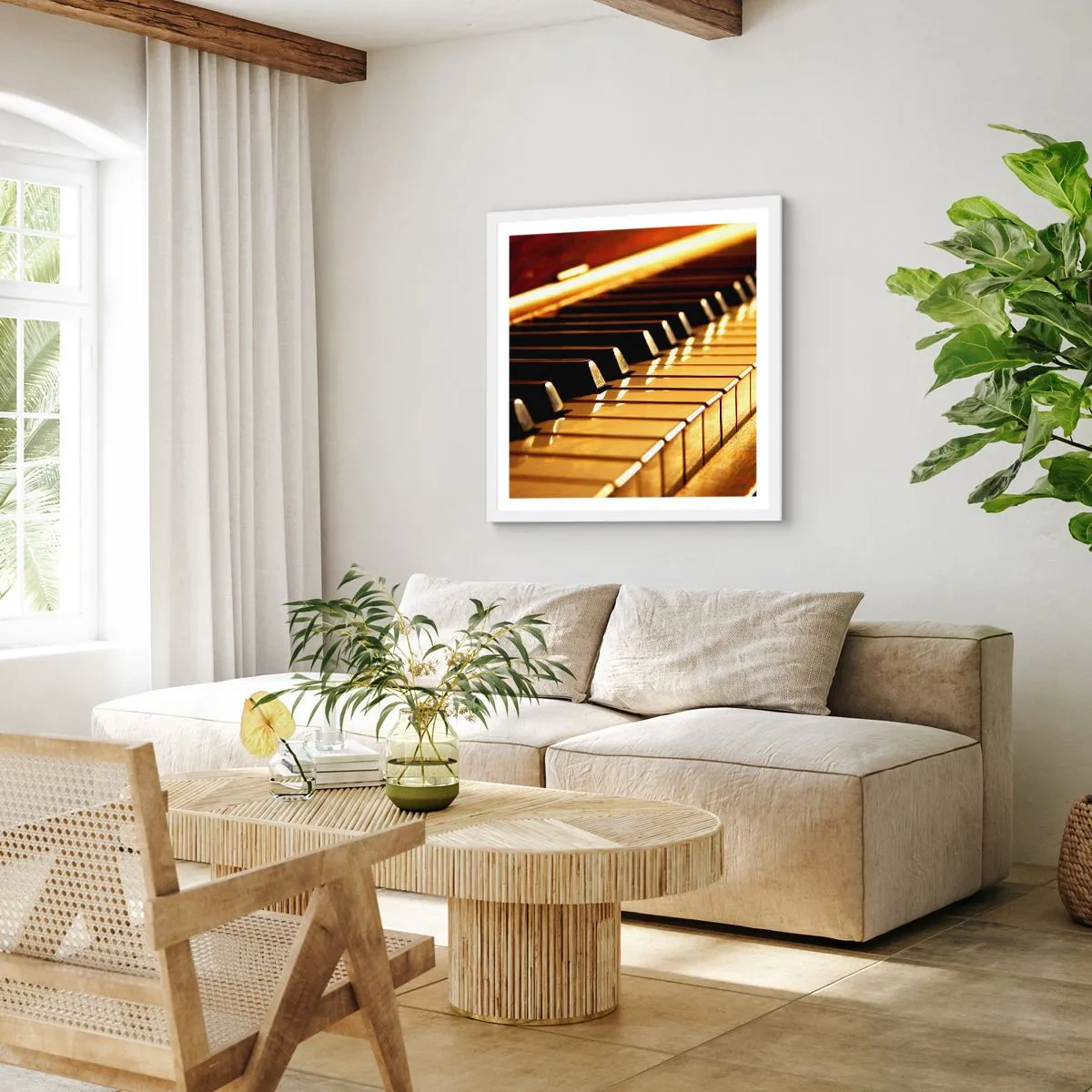 Plakat i hvid ramme - Ubegrænsede muligheder - 40x40 cm