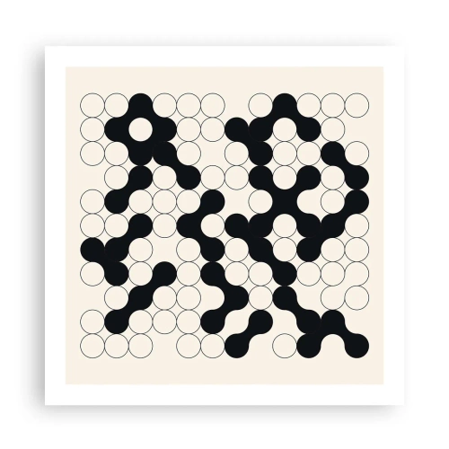 Plakat - Kinesisk spil - variation - 60x60 cm