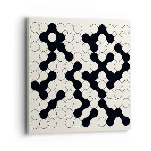 Lærredstryk - Billede på lærred - Kinesisk spil - variation - 40x40 cm