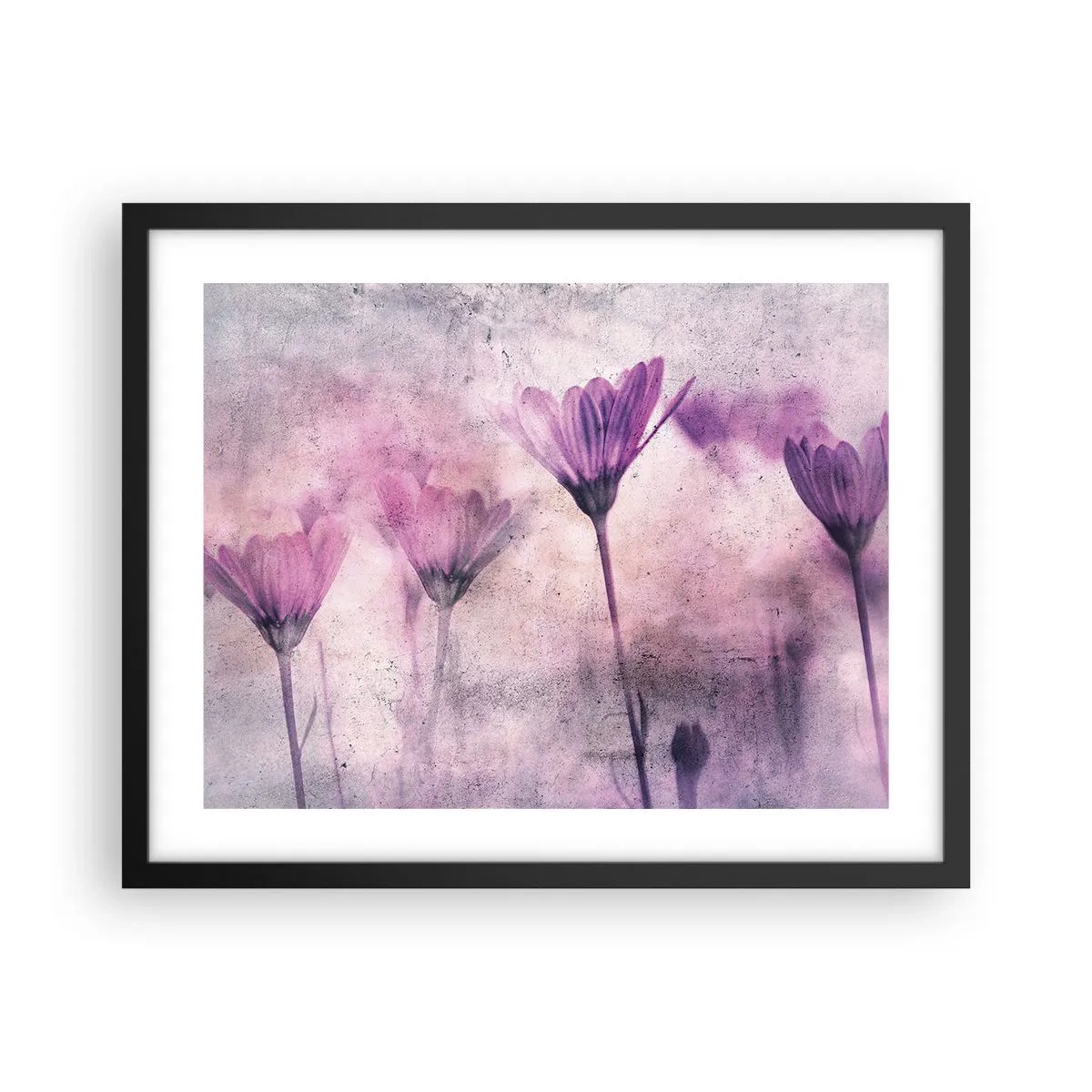 Plakat i sort ramme - En drøm af blomster - 50x40 cm