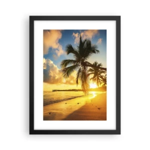 Plakat i sort ramme - Caribisk drøm - 30x40 cm