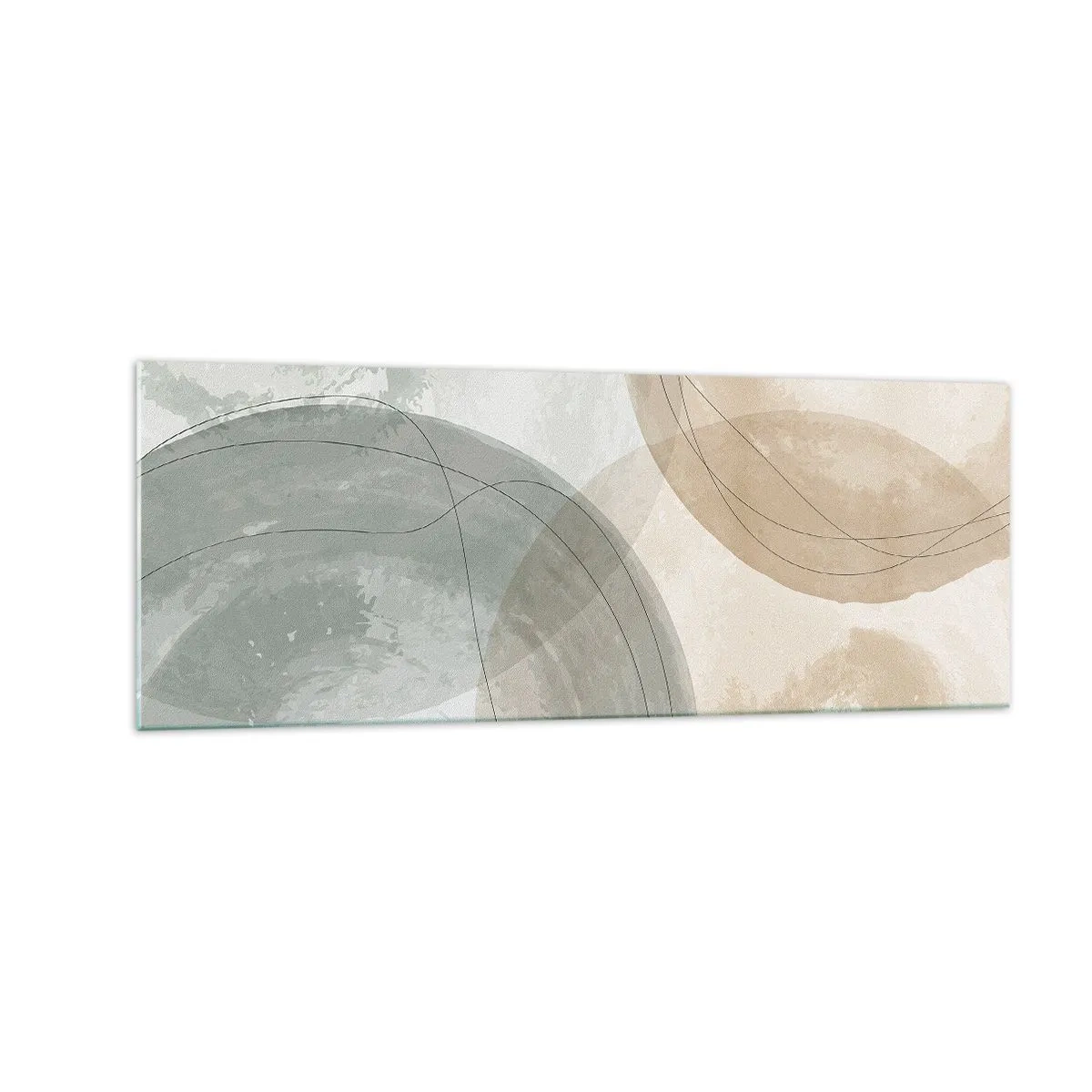 Billede på glas - Gennemtrængning af verdener - 140x50 cm