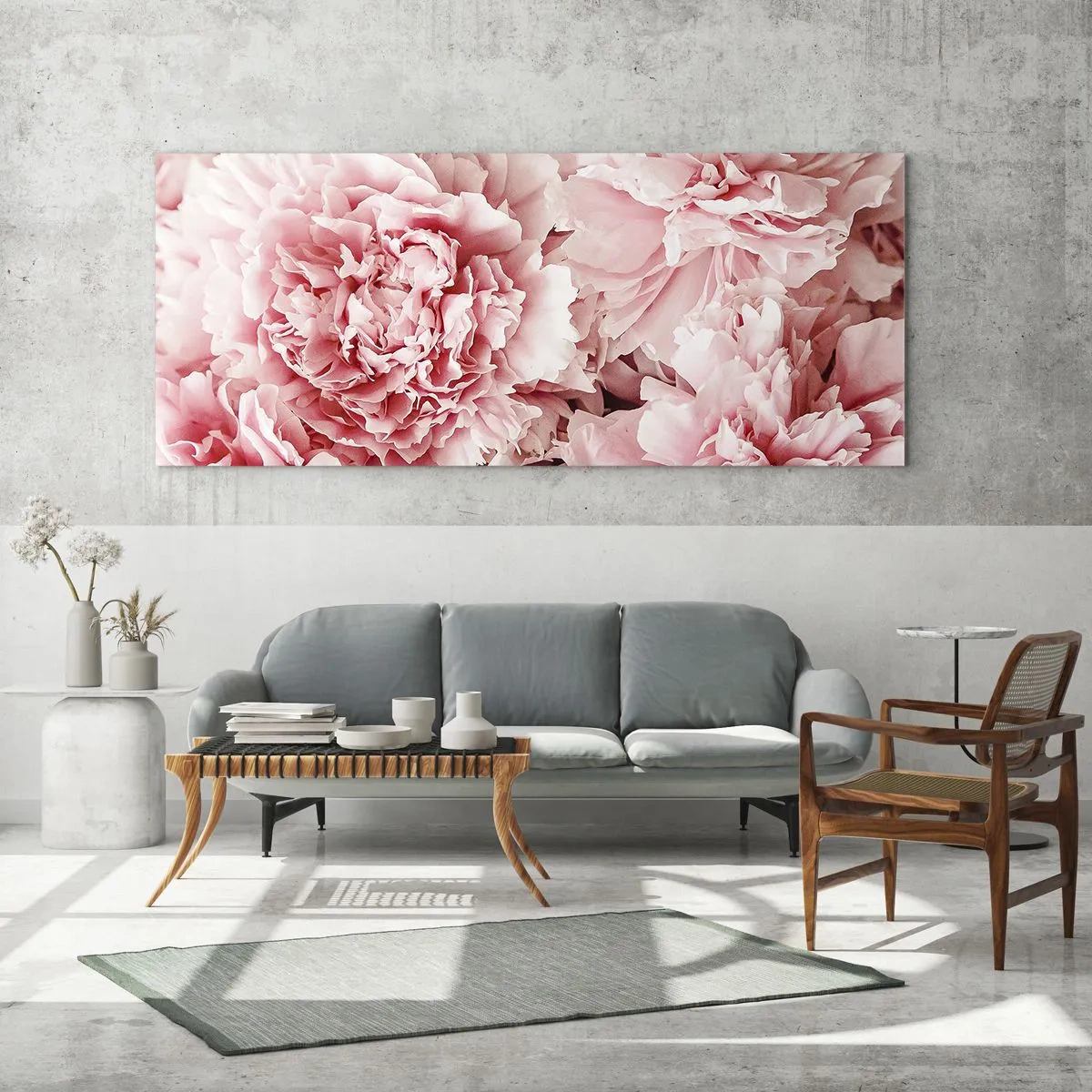 Billede på glas - Lyserød drøm - 100x40 cm