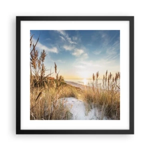 Plakat i sort ramme - Nordstrand - 40x40 cm