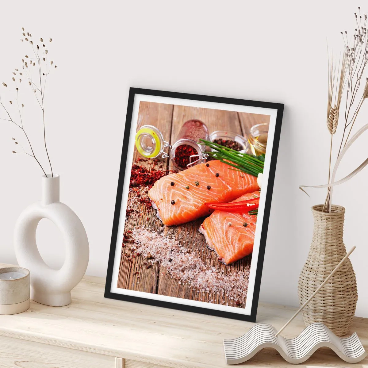 Plakat i sort ramme - Norske køkken eventyr - 61x91 cm