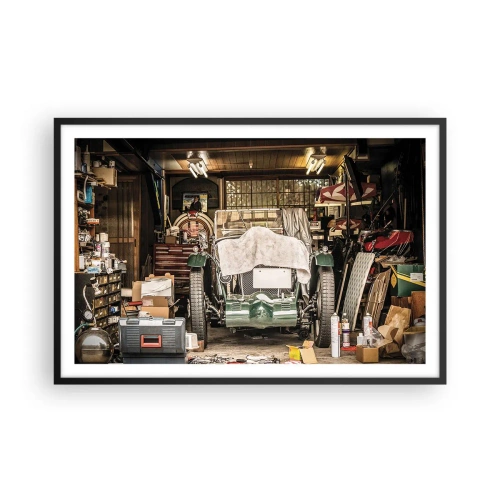 Plakat i sort ramme - Tilbage til fortiden - 91x61 cm