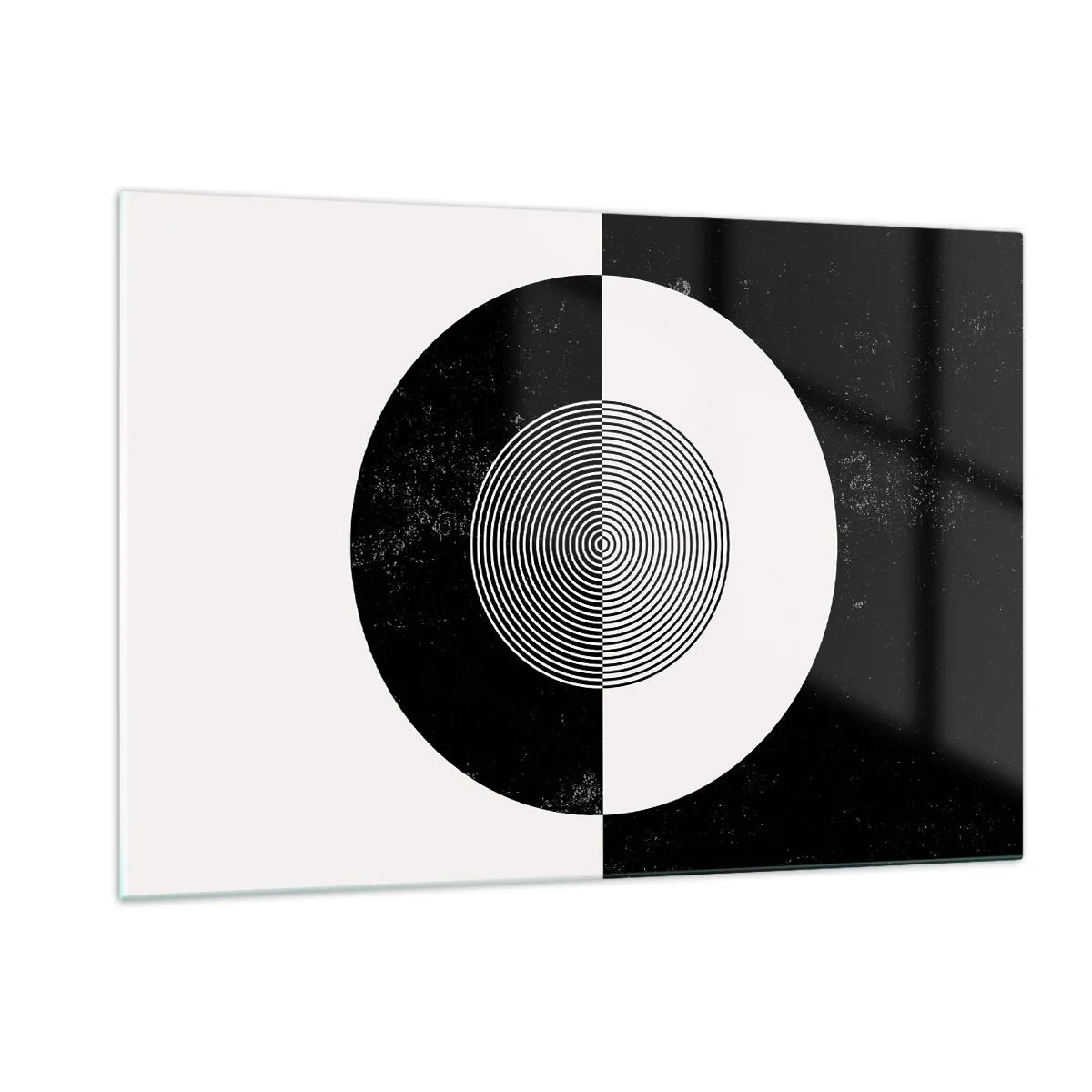 Billede på glas - Harmoni i sort og hvidt - 120x80 cm