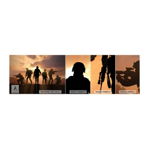 Fototapet Prøve Standard Eco - Brothers in arms - Militær, Soldat, Riffel - 100x30 cm