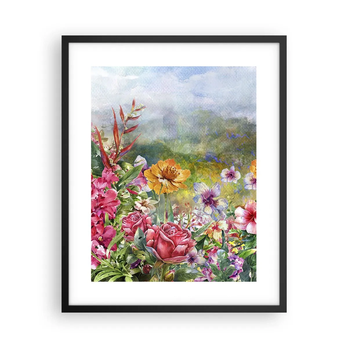 Plakat i sort ramme - En have, der er gået amok - 40x50 cm