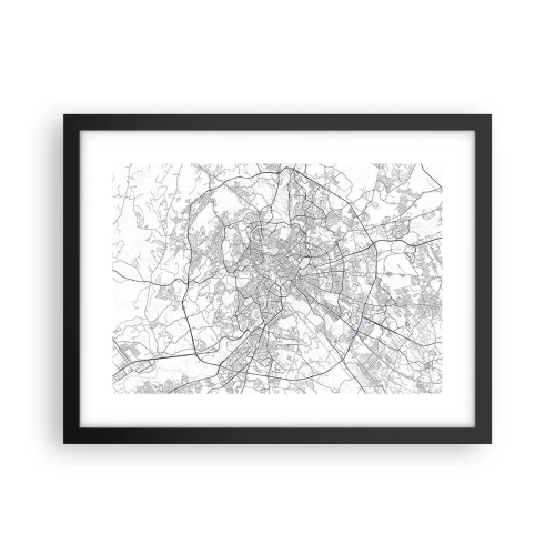 Plakat i sort ramme - Romersk cirkel - 40x30 cm