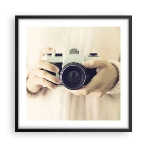 Plakat i sort ramme - For at se mere... - 50x50 cm