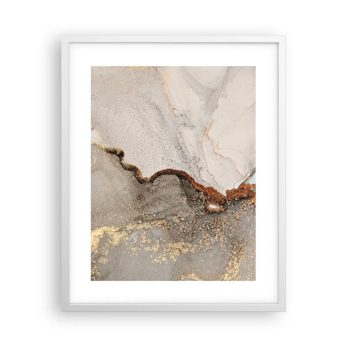 Plakat i hvid ramme - På farvegrænsen - 40x50 cm