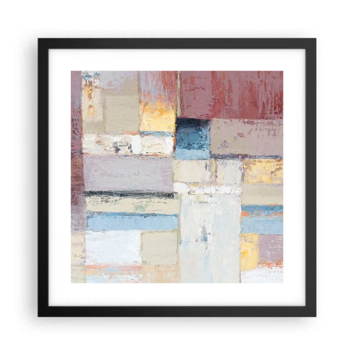 Plakat i sort ramme - Geometriens ro - 40x40 cm