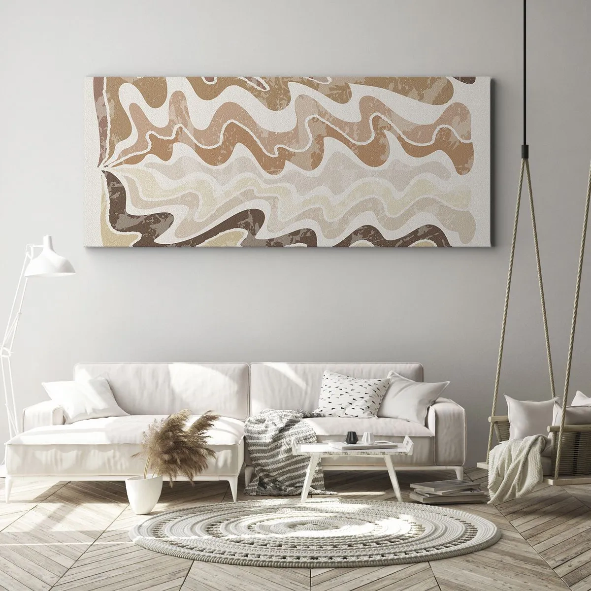 Lærredstryk - Billede på lærred - God energi - gode følelser - 100x40 cm