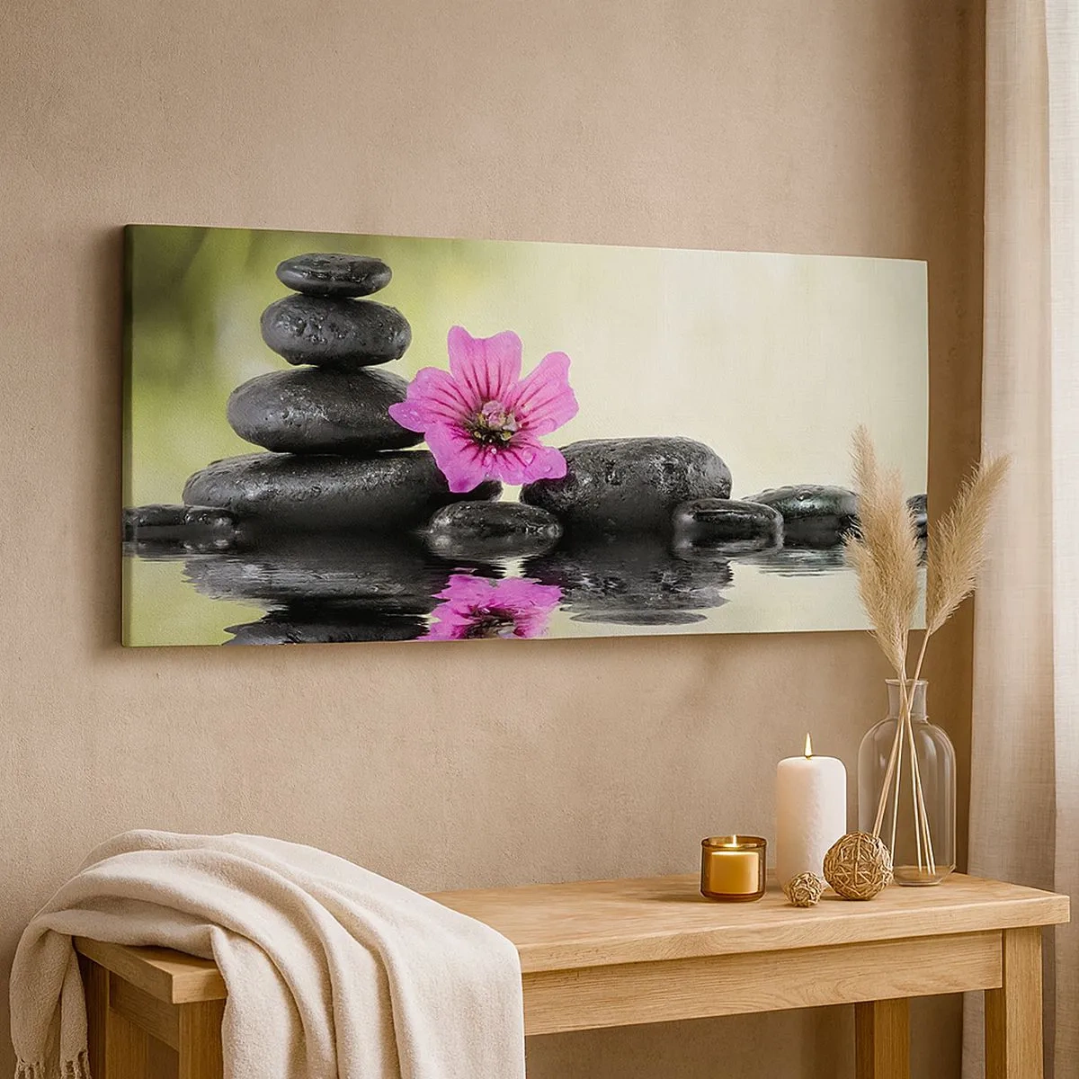 Lærredstryk - Billede på lærred - Tid til sjælen - 100x40 cm