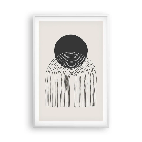 Plakat i hvid ramme - Rystende og selvsikker - 61x91 cm