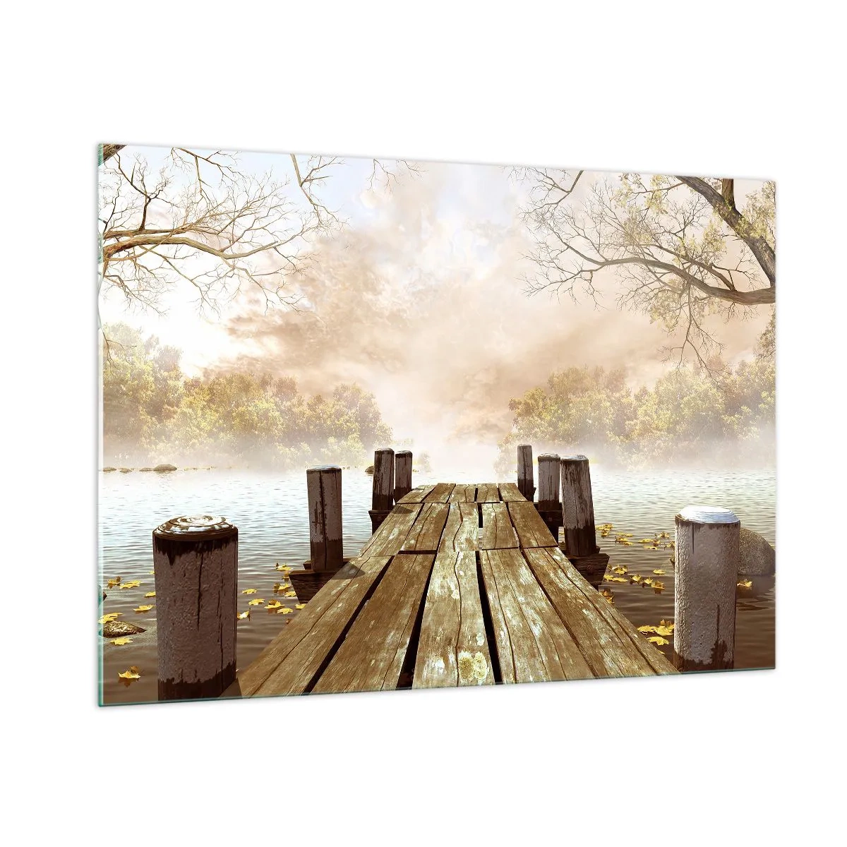 Billede på glas - Efterårets blide tristhed - 100x70 cm