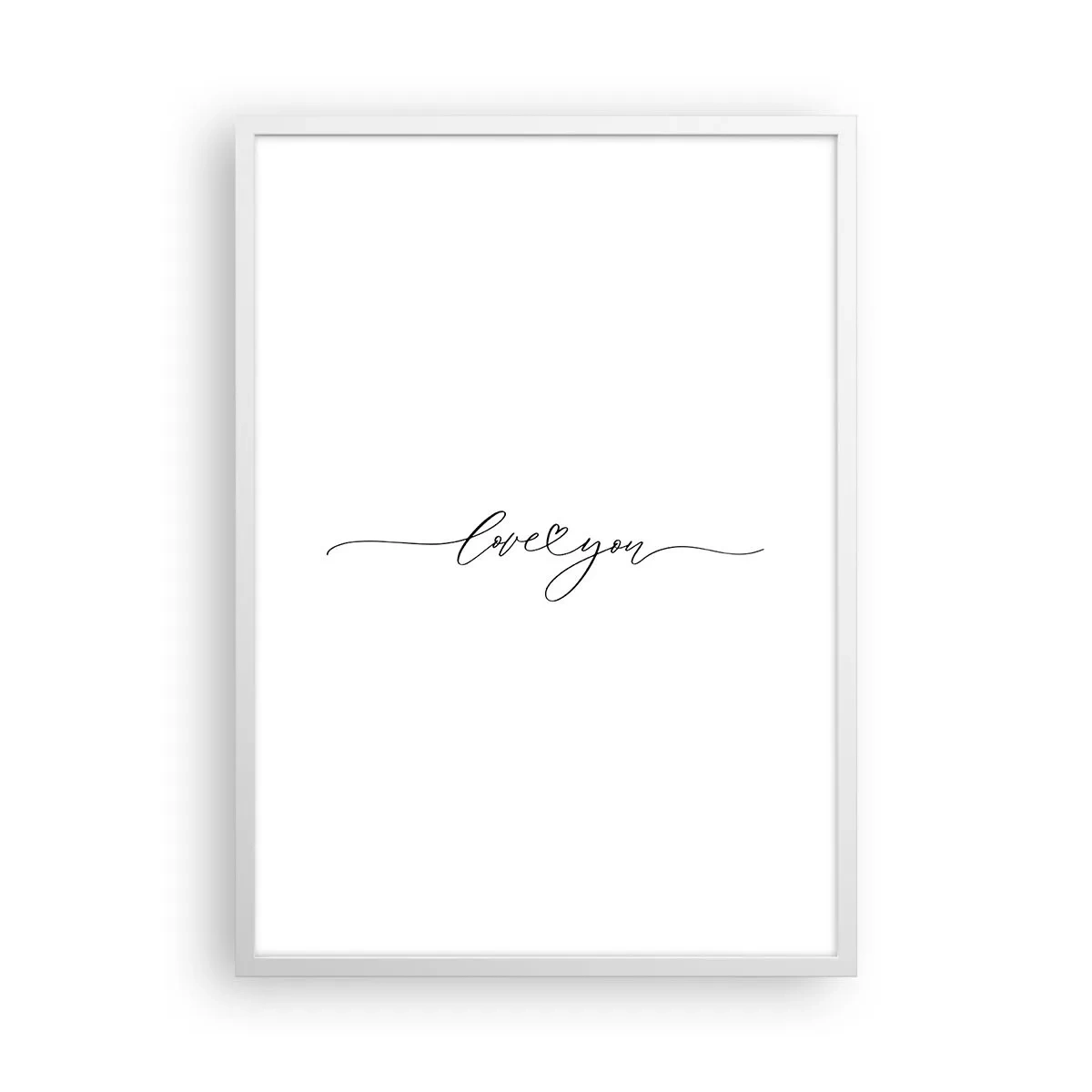 Plakat i hvid ramme - Sort og hvid - 50x70 cm