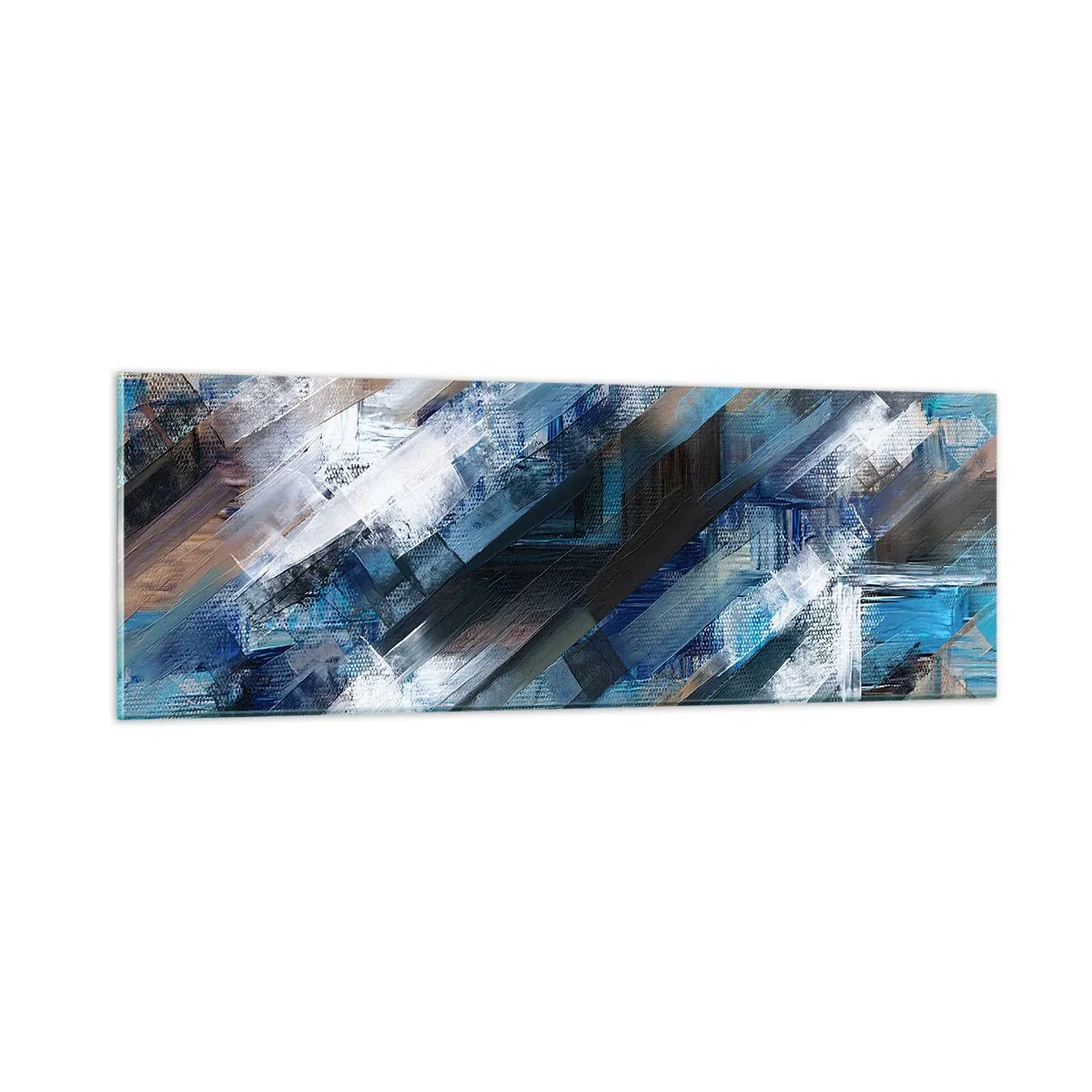 Billede på glas - På en blå skråning - 90x30 cm