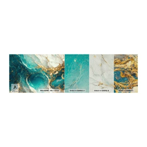 Prøve Fototapet Premium Sand - Komposition med årer af guld - Abstraktion, Marmor, Sten - 100x30 cm