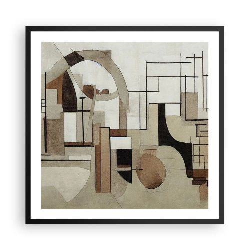 Plakat i sort ramme - Bybillede 2.0 - 60x60 cm
