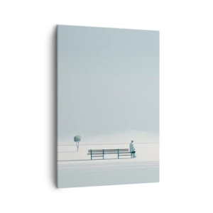 Lærredstryk - Billede på lærred - Ja, jeg venter. - 50x70 cm