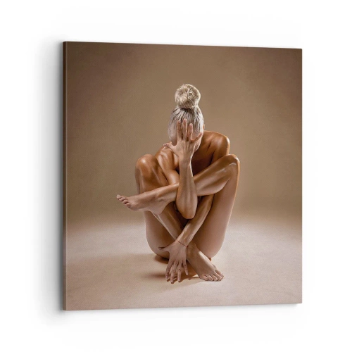 Lærredstryk - Billede på lærred - Enhed mellem krop og ånd - 70x70 cm